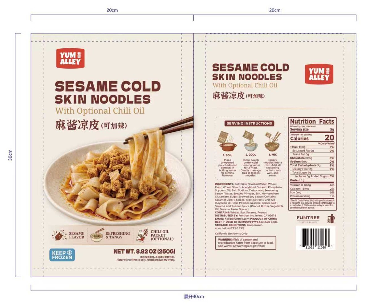 Sesame Cold Skin Noodles packaging example